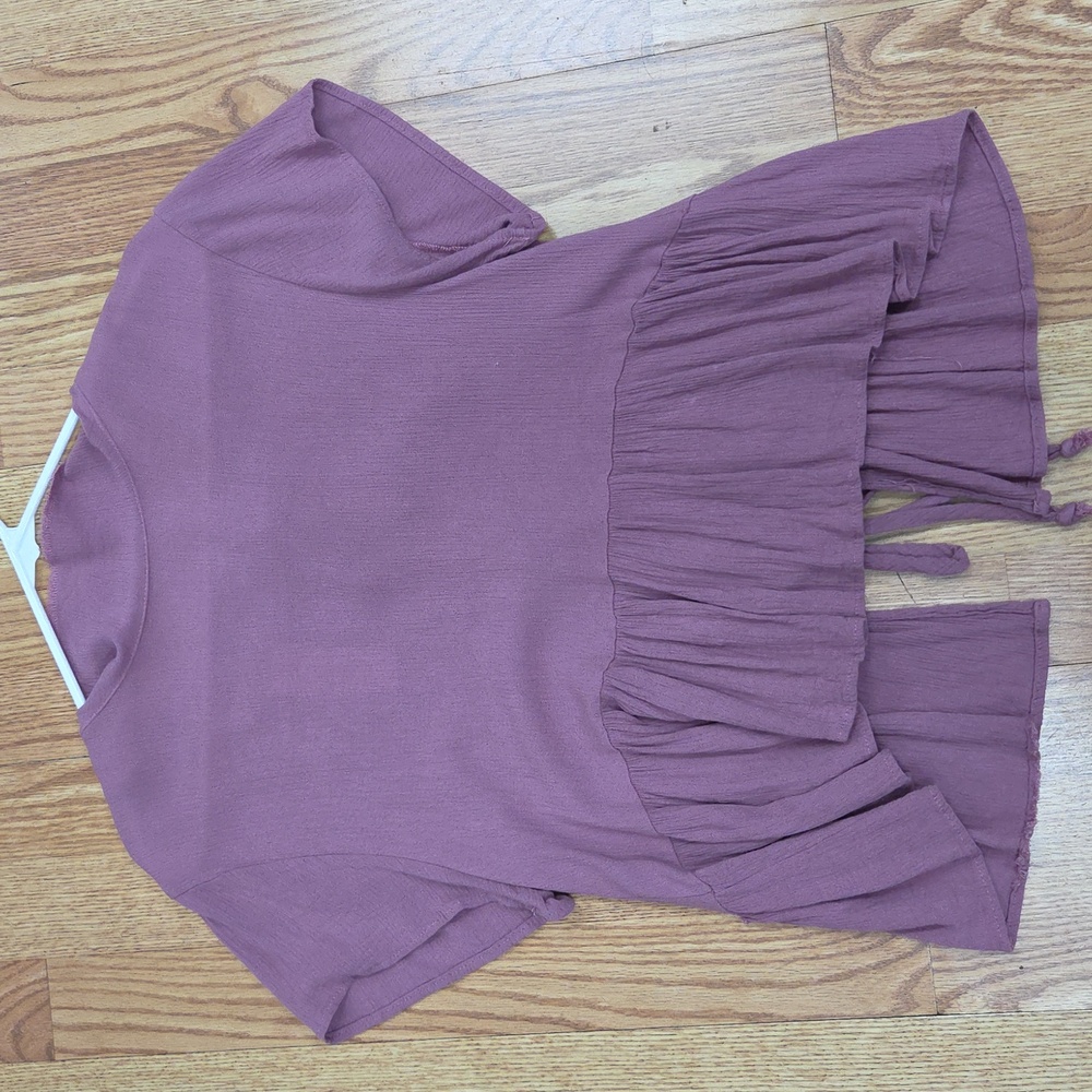 Altar'd State Lavender Ruffle Hem Babydoll Top Size XS
